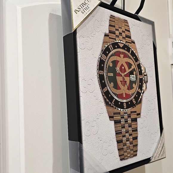Instinct Style Gucci Time Piece Framed Canvas Wall Decor - Picture 4 of 5
